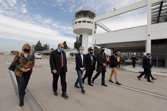 Visita de autoridades a Tucumán por remodelación de torre de control